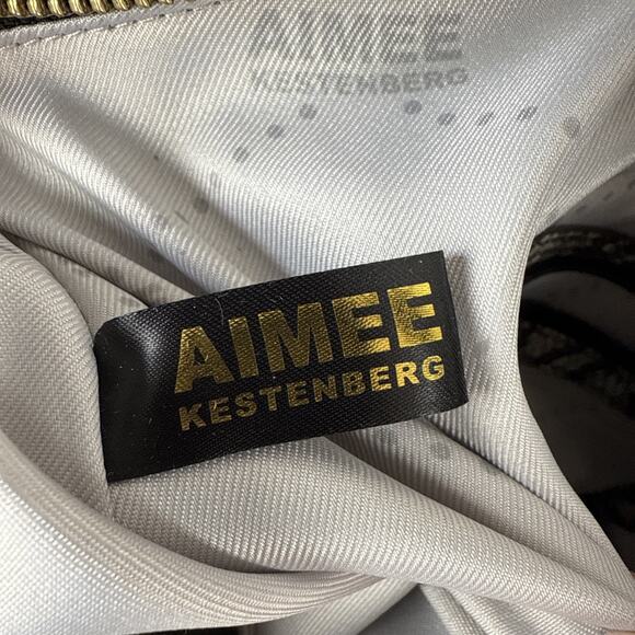 Aimee Kestenberg Tuscany Hobo Purse Shoulder Bag Suede Animal Print Leather - Picture 9 of 10